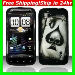 For HTC Sensation 4g Phone Skin Case Cover Poker Skull  