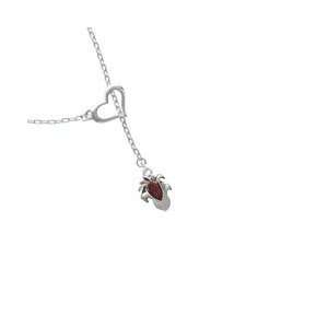  Cornstalk Silver Plated Heart Lariat Charm Necklace: Arts 