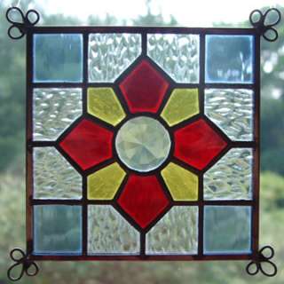 NEW Set of 4 Stained Glass Quilt Pattern Suncatcher 401  