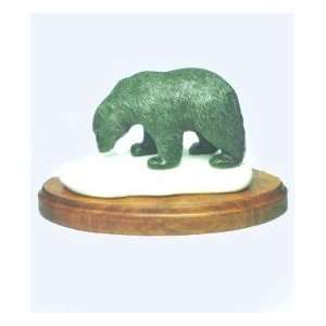  Jade Bear On Ice Figurine