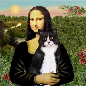  Mona Lisa   Am SH black and white cat Refrigerator Magnet 