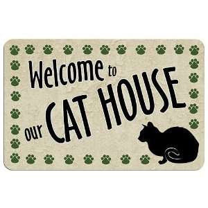  Paw Print Cat Floor Mat: Home & Kitchen
