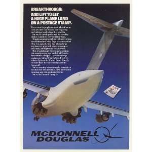   Test Model Aircraft Land on Postage Stamp Print Ad (50607): Home