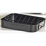   Home Roasting Pan with Rack Carbon Steel Black 16 BRAND NEW  