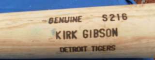 Kirk Gibson Detroit Tigers Dodgers Game used Bat crack  