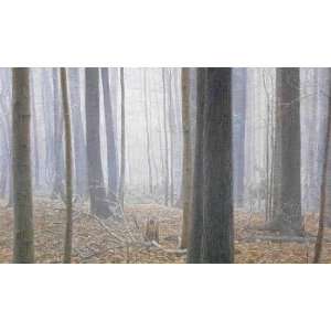  Robert Bateman   Hardwood Forest   White Tail Deer Canvas 