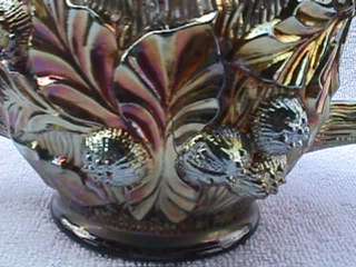 Northwood Acorn Burrs Carnival Glass Spooner  
