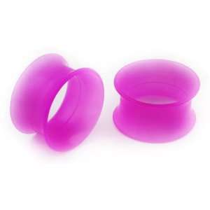  Pair of Silicone Double Flared Skin Tunnels   9/16 