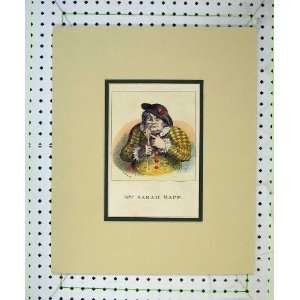  Hand Coloured Engraving Mrs Sarah Mapp Woman Spoon
