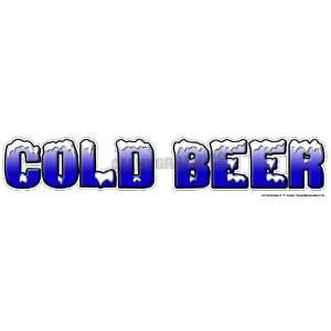  48 COLD BEER Concession Decal ice drink vendor cart signs 