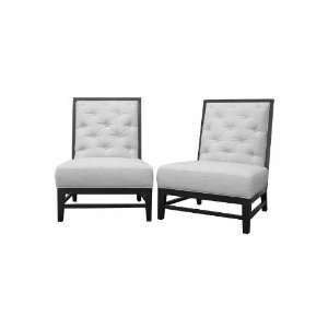 Bristol Tufted Gray Linen Modern Lounge Chair