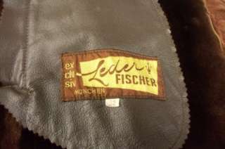   Leder Fischer Spanish Curly Lamb Skin Coat 52 Euro/42 American  