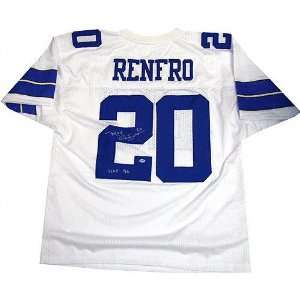  Mel Renfro Dallas Cowboys Autographed White Jersey: Sports 