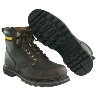Caterpillar Mens Boots Second Shift Dark Brown Leather  