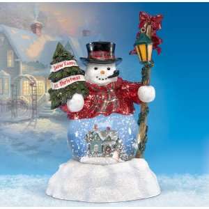  Thomas Kinkade Snow Happy Its Christmas Snow Globe