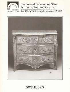 Sothebys Furniture Antiques Silver & Rugs 1995  