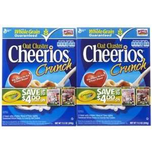 Cheerios Cereal, Oat Cluster Crunch, 11.3 oz, 2 ct (Quantity of 2)