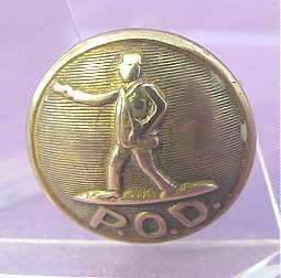 Vintage United States Post Office Department P.O.D Brass Button 