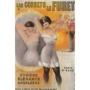   ELEGANCE SOUPLESSE SMALL VINTAGE POSTER CANVAS REPRO