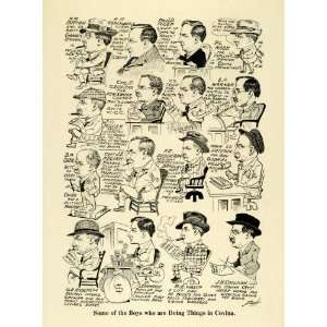   Famous Men of Covina California Caricatures   Original Halftone Print