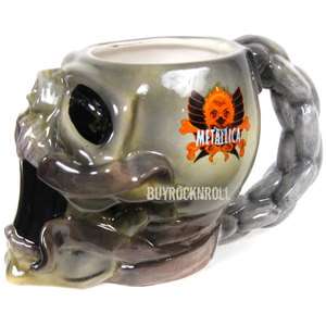 Rare 2002 Metallica Skull Rebel Ceramic Mug by Spencer Gifts New in 