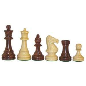   and Boxwood Popular Style Chessmen with 3.75in King