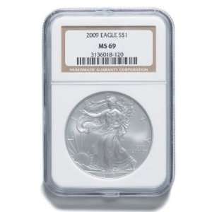  2009 $1 Silver American Eagle MS69 NGC