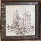 LDS Temple Art by Chad Hawkins etched on marble framed