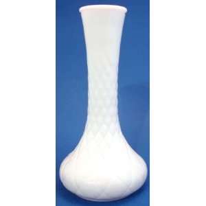  Milk Glass Vase Diamond Pattern #4095: Home & Kitchen