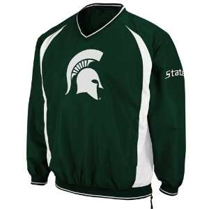  Michigan State Spartans Green Hardball Pullover Jacket 