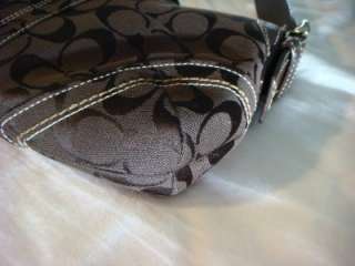 Coach Authentic Soho signature flap purse Chocolate Brown 10296 EUC 