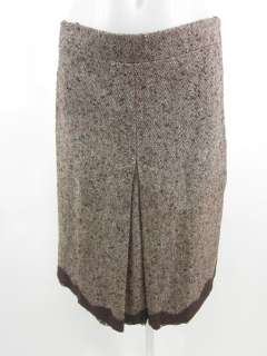 CHARLES TYRWHITT Brown Textured A Line Lace Skirt Sz 8  