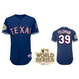 2012 Texas Rangers World Series Baseball Jersey #39 Feldman Blue 