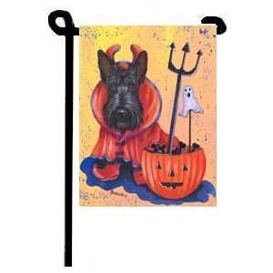  Scottie  Boo Hoo Halloween  Garden Flag By Suzanne Renaud 