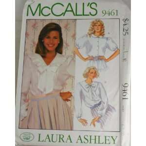  McCalls 9461 Pattern Laura Ashley Misses Blouses Size A 6 