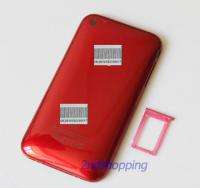 RED Back Cover Housing For Iphone 3G 8GB + Sim tray  