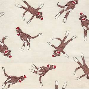  Sock Monkey Fabric by New Arrivals Inc: Arts, Crafts 
