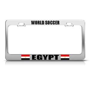Egypt Egyptian Flag Sport Soccer license plate frame Stainless Metal 