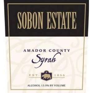  2009 Sobon Estate Syrah 750ml Grocery & Gourmet Food