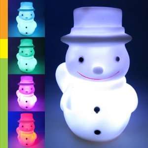  Color Changing LED Snowman Christmas Mood Lamp Night Light 