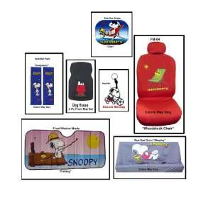 Snoopys Woodstock Extreme Package 4   Red Accessories Seat Covers 