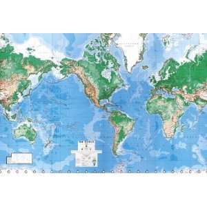   Executive World Map Mural (dry erase surface): Office Products
