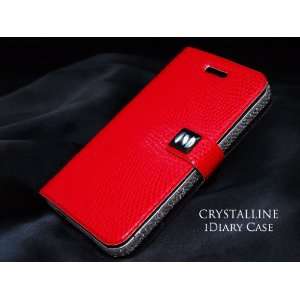  with Red Faux Leather Snakeskin iDiary Case Cell Phones & Accessories