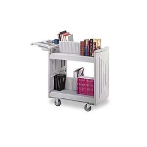   Slant Shelf Book Cart CART,BOOK,2 SHF,LGY (Pack of 2): Office Products