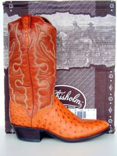 Chisholm Mens Full Quill Ostrich Cowboy Boots 10D  