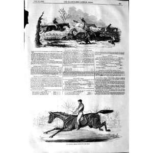  1845 HARROW STEEPLE CHASE HORSE RACES JOCKEY SPORT