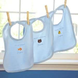  Its a Boy! Personalized Baby Bibs (Set of 3): Baby