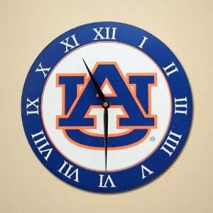  Auburn Tigers 12 Wooden Wall Clock: Sports & Outdoors