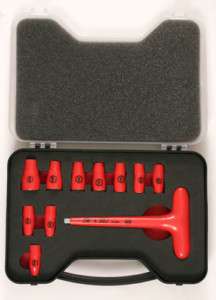 Wiha Tools Insulated 1/4 Dr. SAE Socket Set 31394  