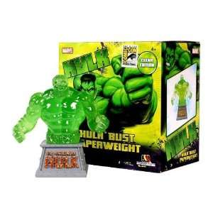   Marvel SDCC Exclusive Hulk Clear Resin Bust Paperweight: Toys & Games